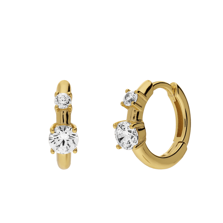 Zilveren goldplated oorbellen voor dames