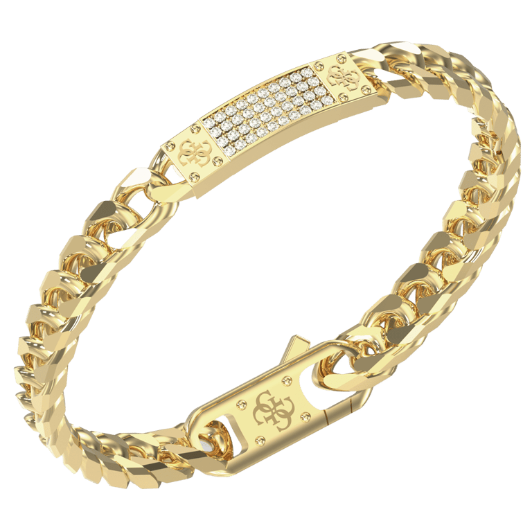Guess heren stainless steel goldplated armband