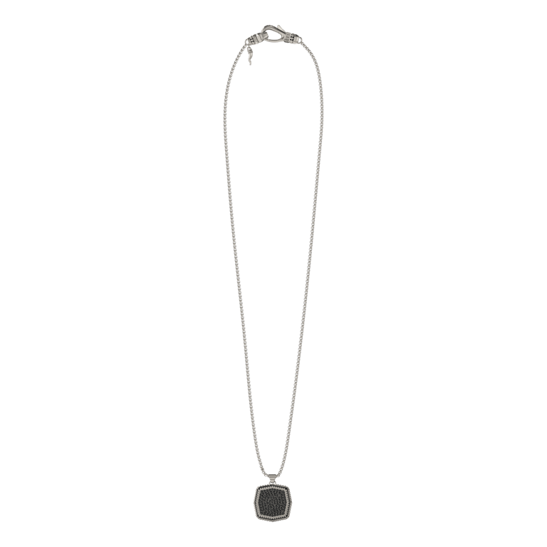 Guess heren stainless steel collier met hanger