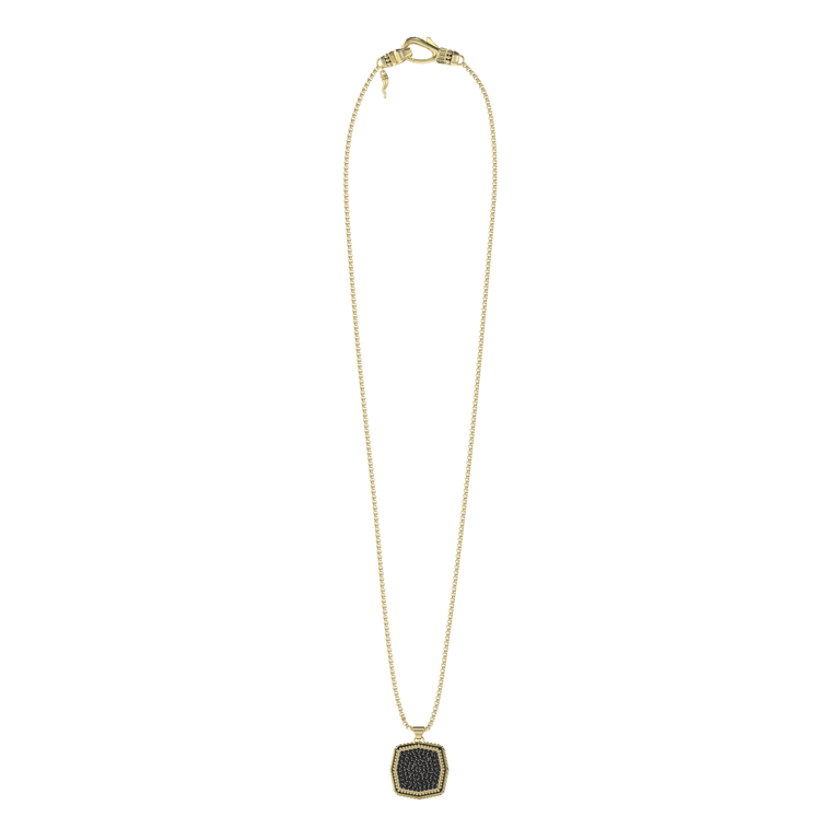 Guess heren stainless steel goldplated collier met hanger