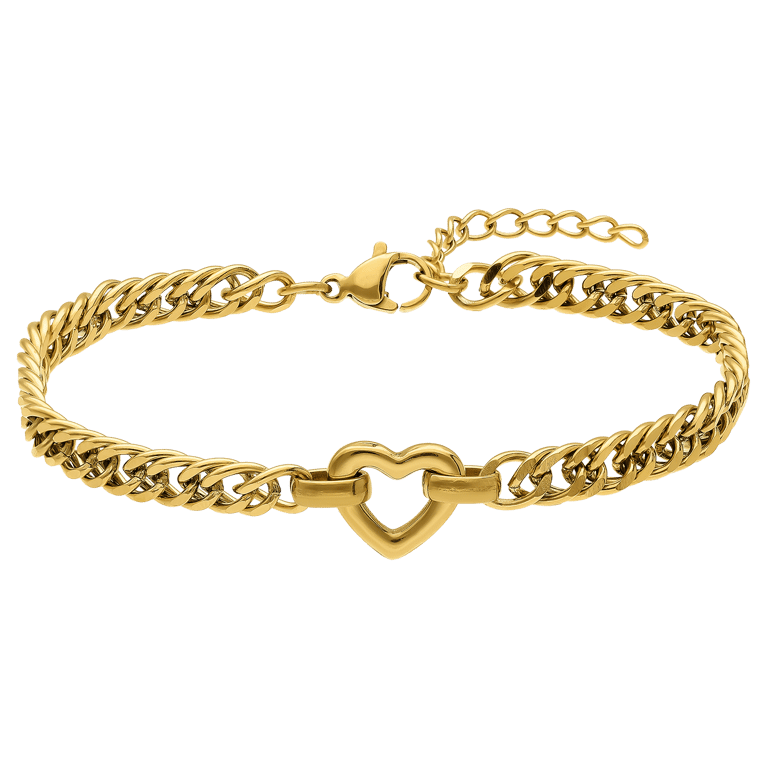 Stainless steel fantasiearmband voor dames