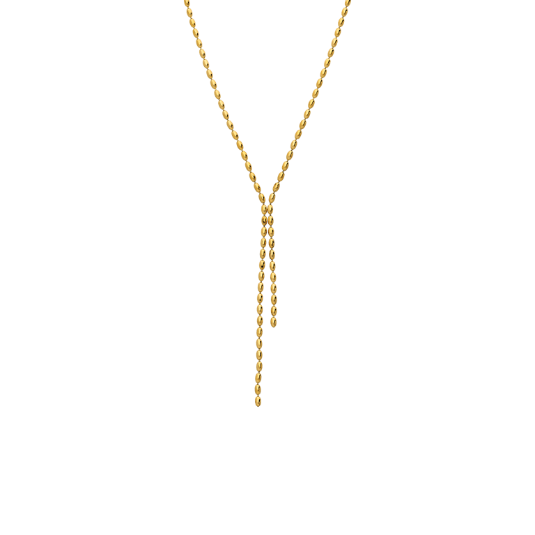 Stalen goldplated y-ketting