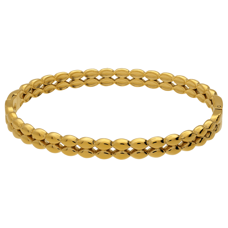 Edelstahl vergoldetes ovales Armband