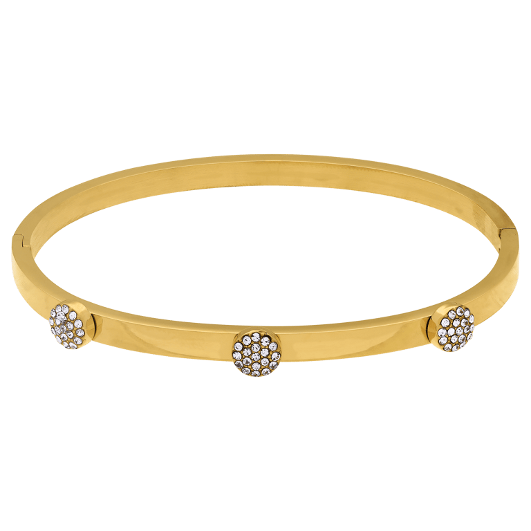 Stainless steel bangle met kristal voor dames