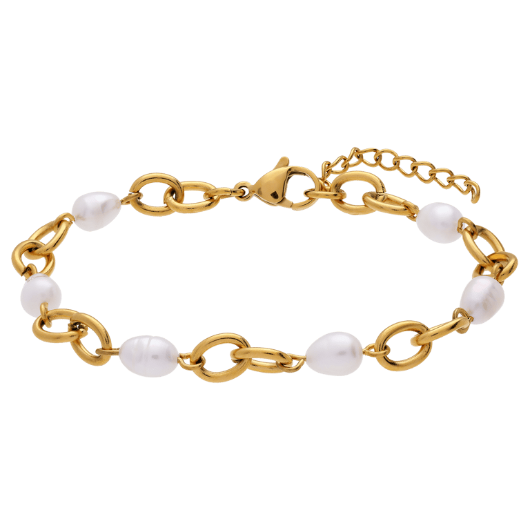 Edelstahl-Perlenarmband für Damen