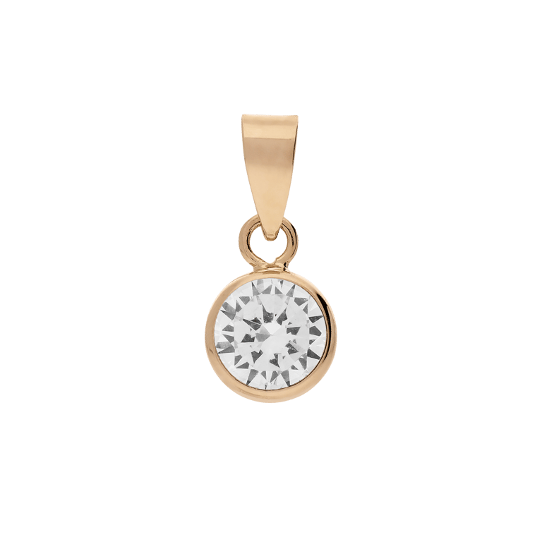 14 Karat Goldanhänger mit Zirkonia für Damen