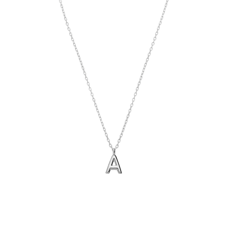 Zilveren ketting met hanger letter voor dames