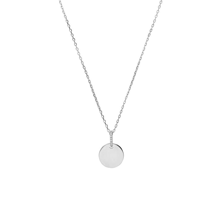 Zilveren ketting met hanger met zirkonia voor dames