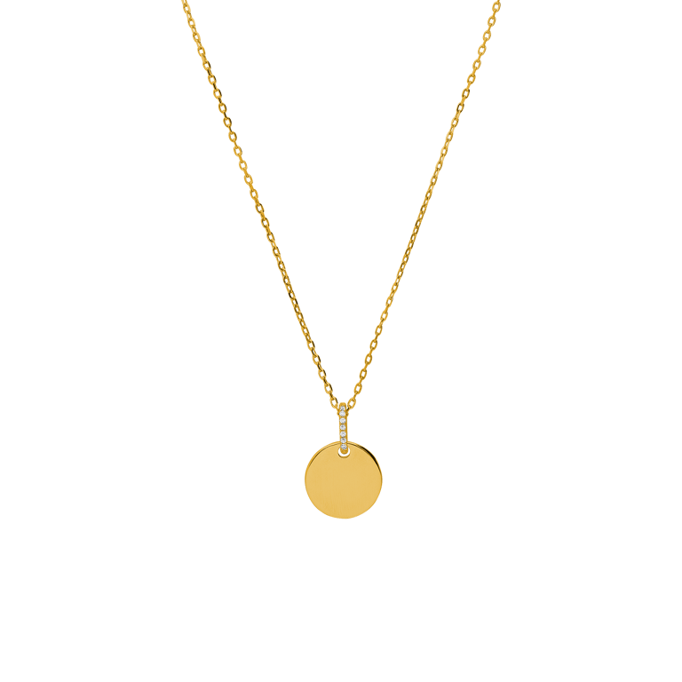 Zilveren ketting met hanger met zirkonia voor dames