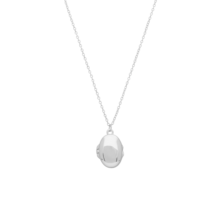 Zilveren ketting met hanger medaillon voor dames