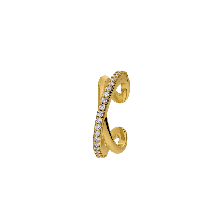 Zilveren goldplated earcuff