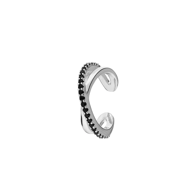 Zilveren earcuff met zirkonia