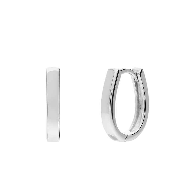 Zilveren oorbellen 14mm