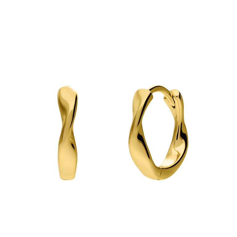 Zilveren goldplated oorringen 