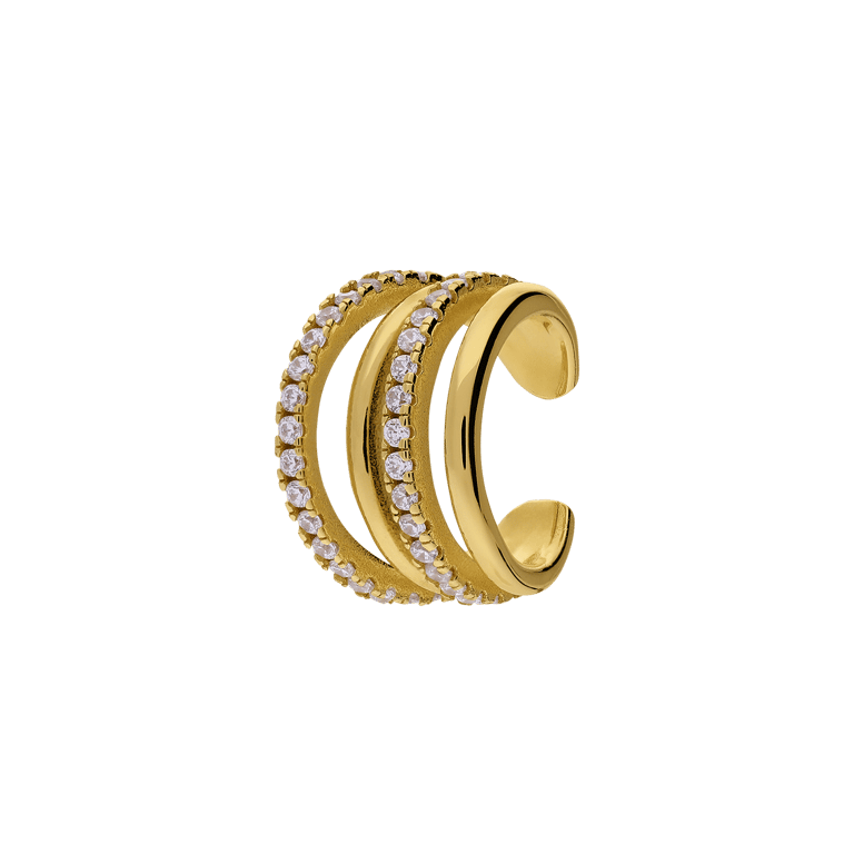 Zilveren goldplated earcuff