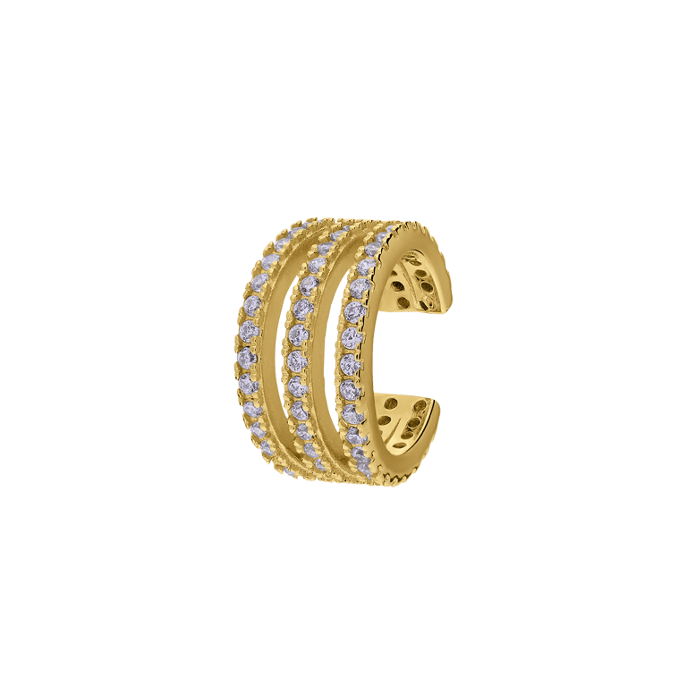 Zilveren goldplated earcuff