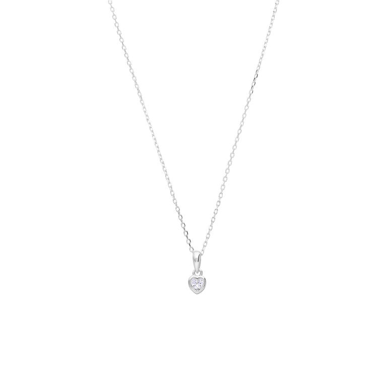 Silberne Kette mit Anhänger mit Zirkonia