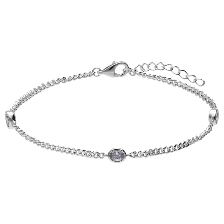 Zilveren armband met zirkonia