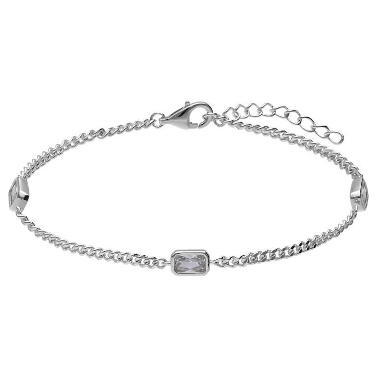 Silbernes Armband mit Zirkonia