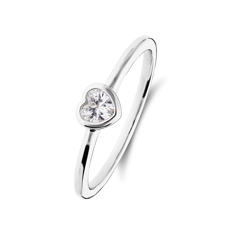 Zilveren ring met zirkonia 