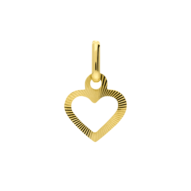 9 karaat hanger hart 8x13,5mm