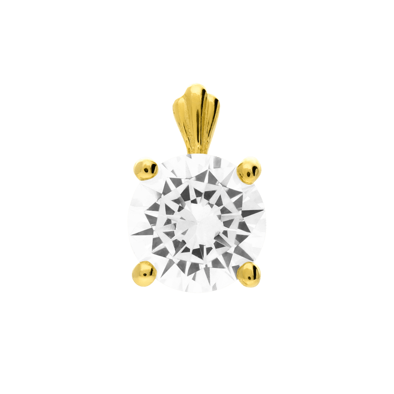 9 karaat hanger met zirkonia 6,5mm