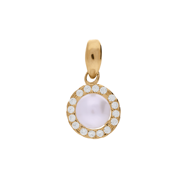 9 karaat gouden hanger met zirkonia voor dames