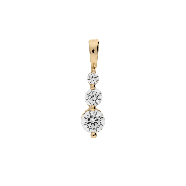 9 karaat gouden hanger met zirkonia voor dames