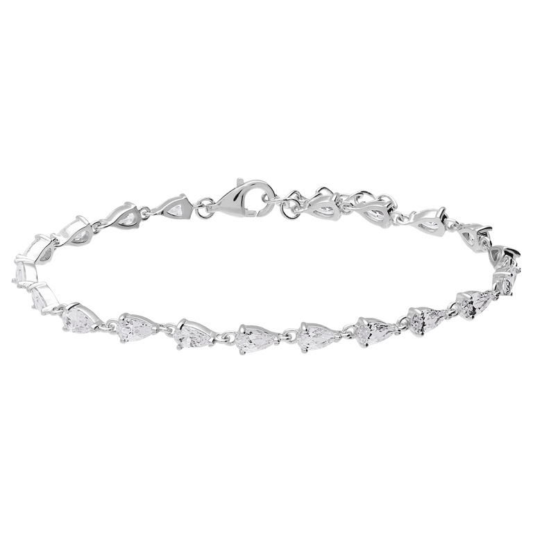 Silbernes Armband mit Zirkonia