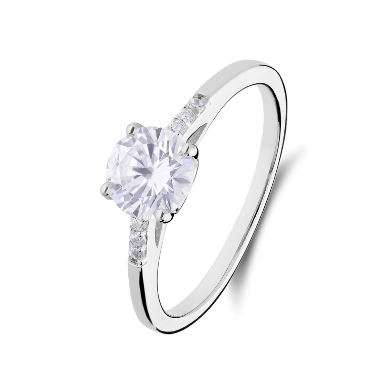 Zilveren ring met zirkonia