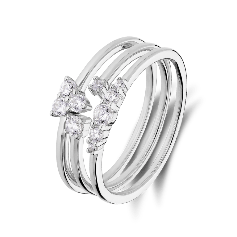 Zilveren ring met zirkonia