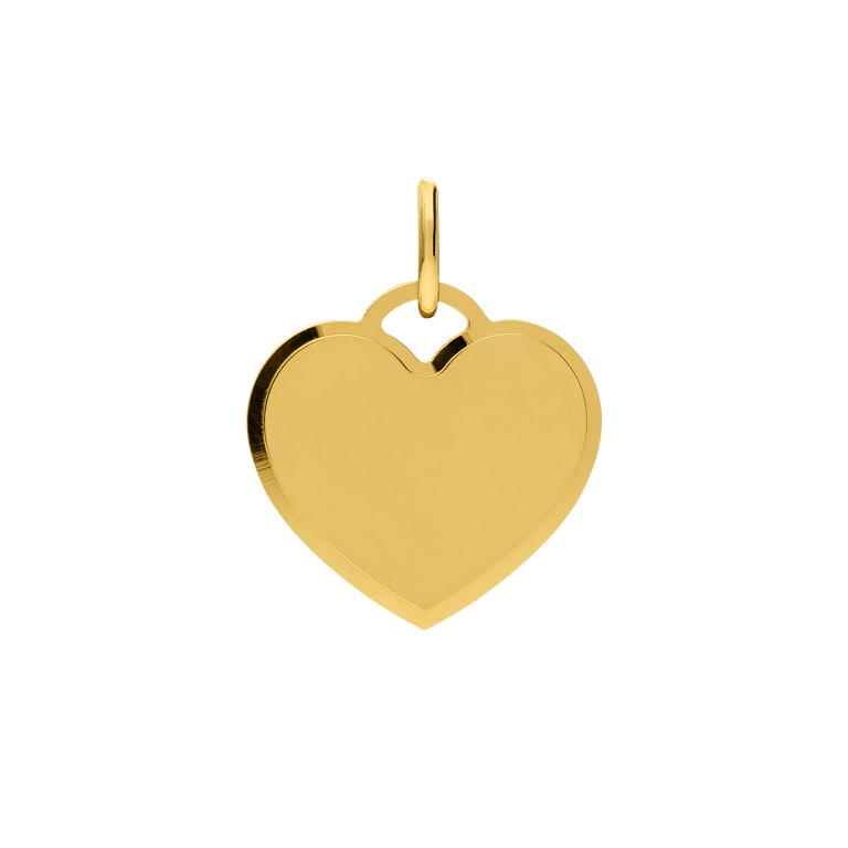 Zilveren goldplated hanger hart voor dames
