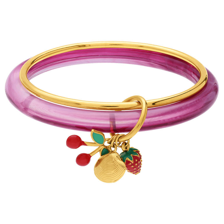 Stainless steel bangle met bedels voor dames