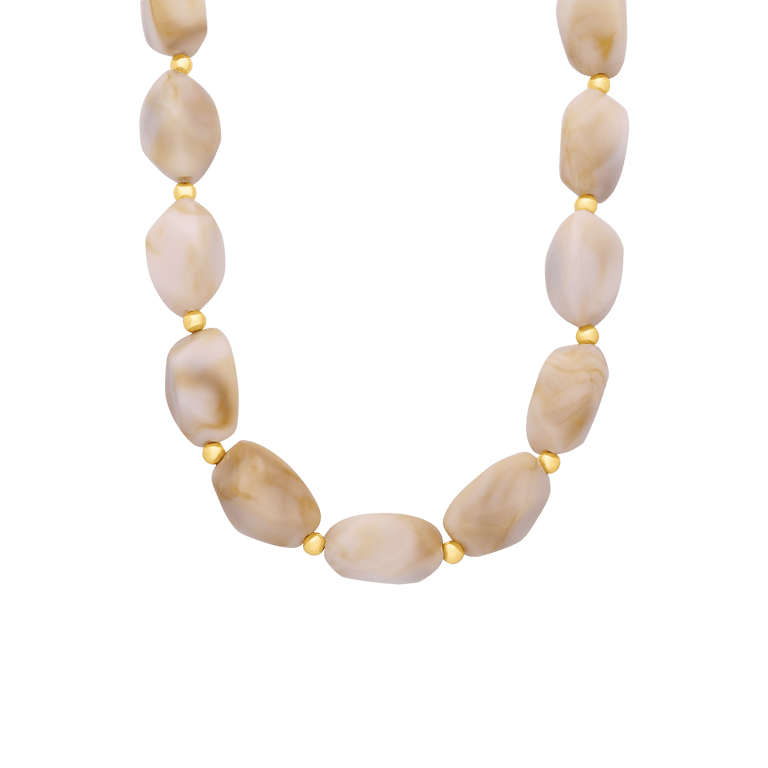 Stainless steel kralenketting voor dames