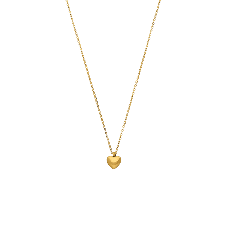 Edelstahl goldbeschichtete Kette mit Herzanhänger für Damen