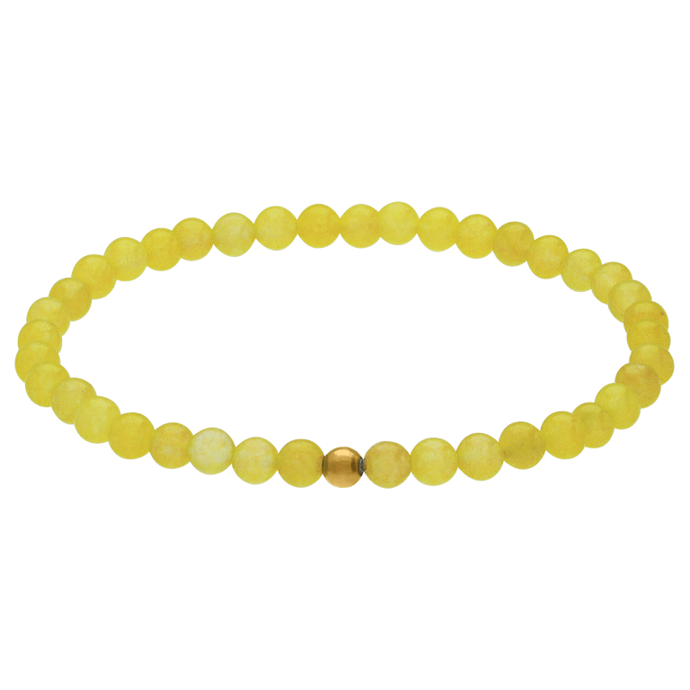 Edelstahl vergoldetes Perlenarmband mit Citrin für Damen