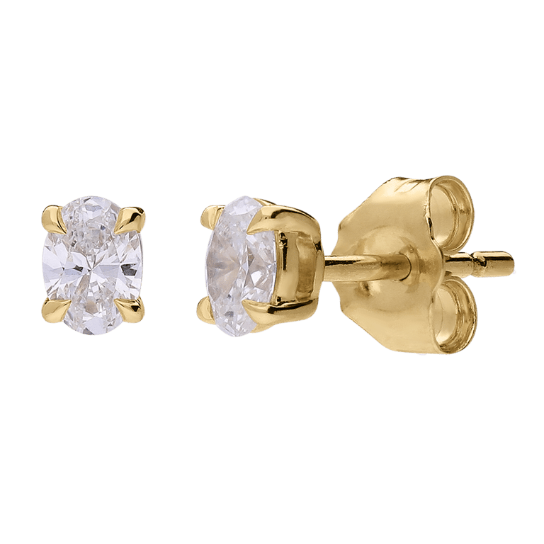 14 Karat Ohrstecker mit 0,40 ct Labor-Diamant