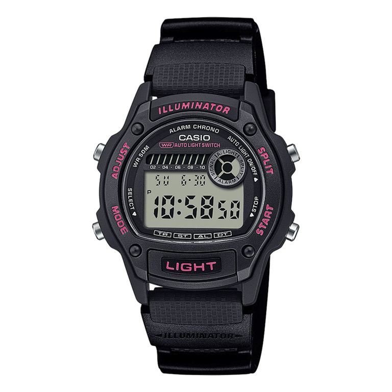Casio Digitaal Kinder Horloge Roze W-220H-1A2VEF