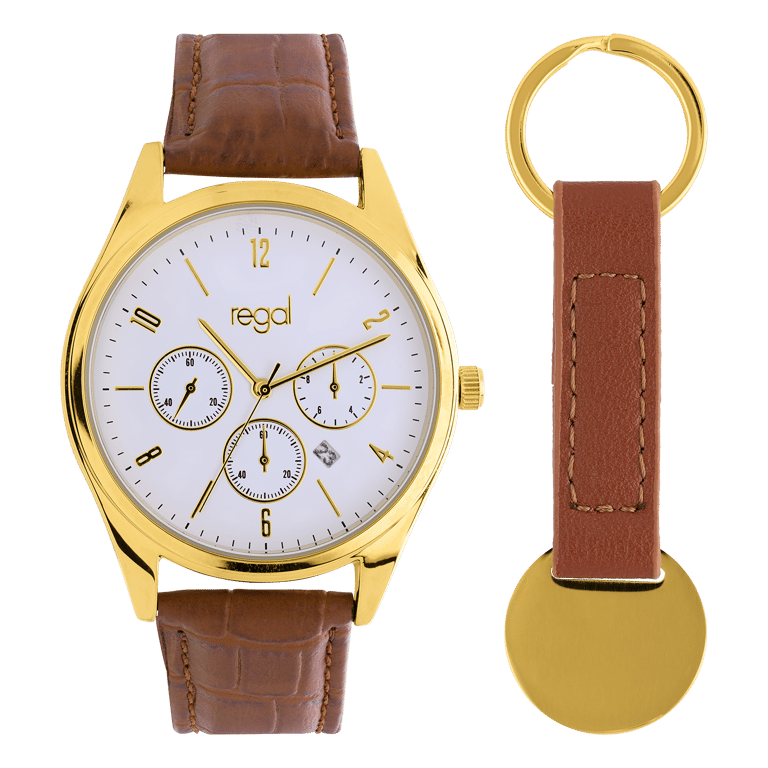 Regal Herren-Geschenkset Braun mit Schlüsselanhänger