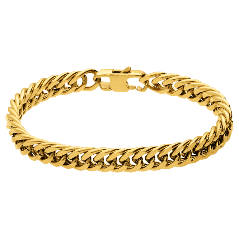 Stainless steel goldplated gourmet armband