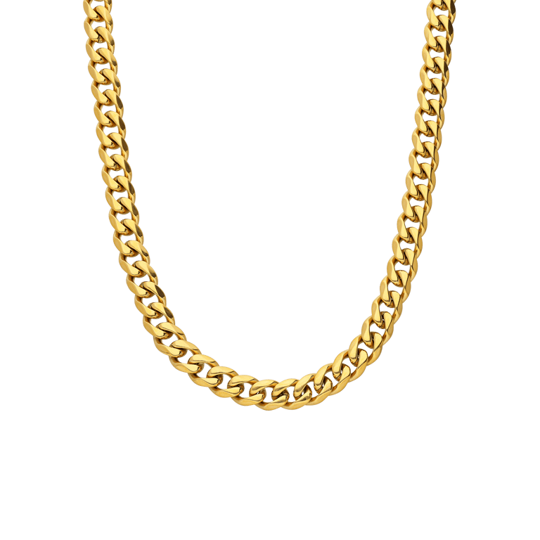 Stainless steel goldplated kinder schakelketting