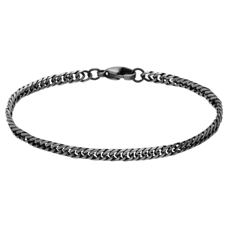Stainless steel armband met antique finish