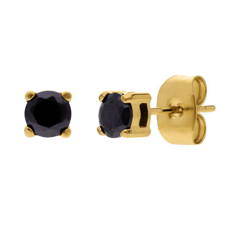 Stainless steel goldplated kinderoorknoppen met zirkonia