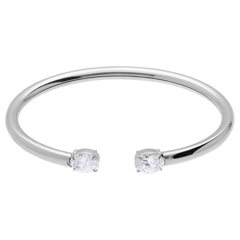 Stainless steel bangle met zirkonia voor dames