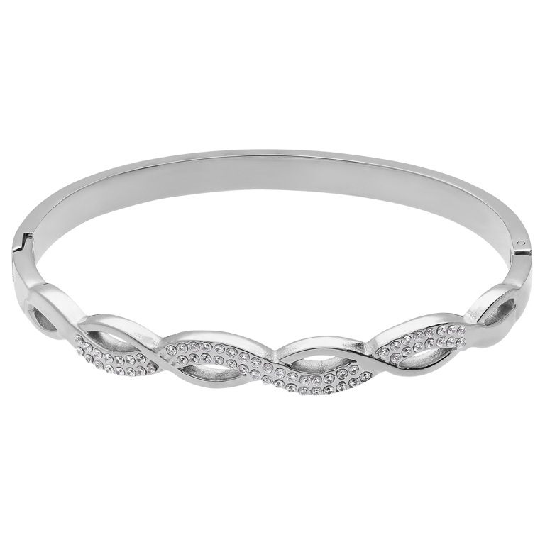 Stainless steel bangle met kristal voor dames