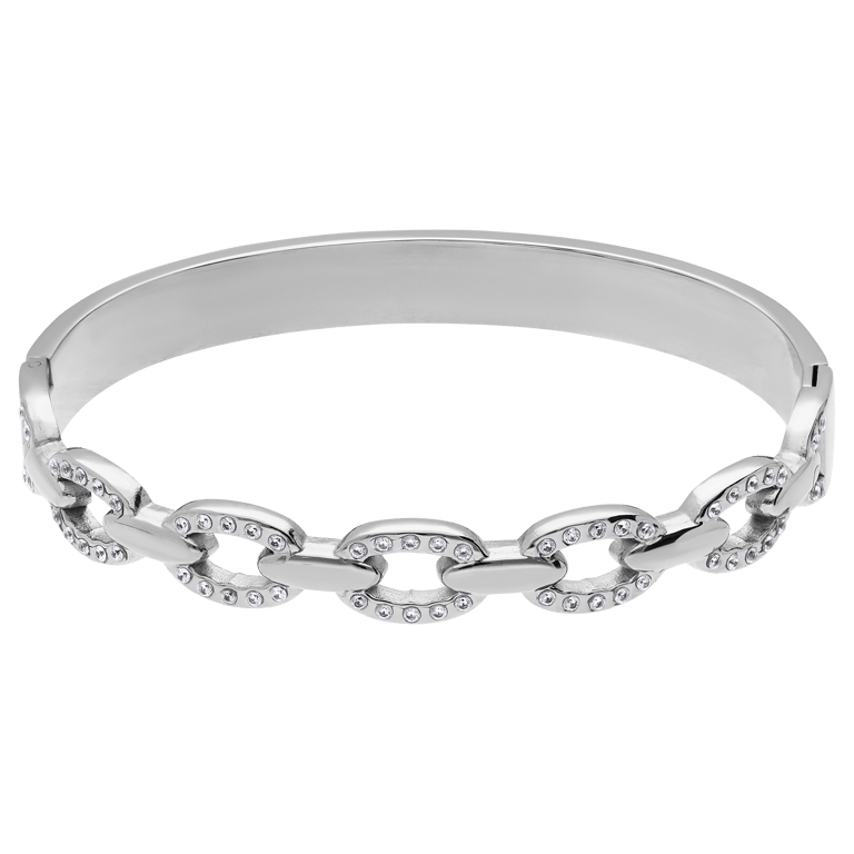 Stainless steel bangle met kristal voor dames