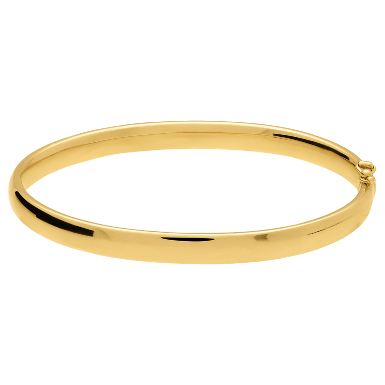 14 karaat gouden bangle met zilveren kern 6mm