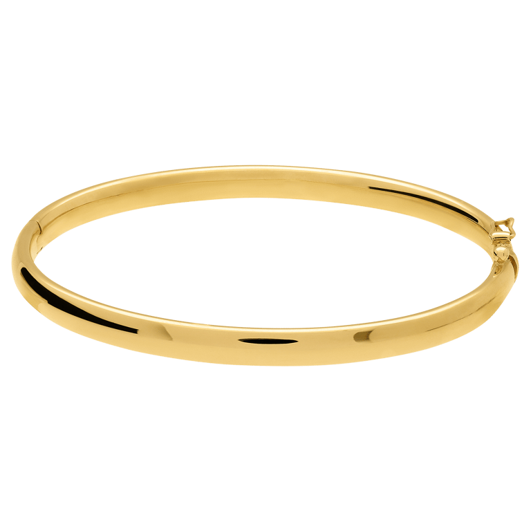 14 karaat gouden bangle met zilveren kern 5mm