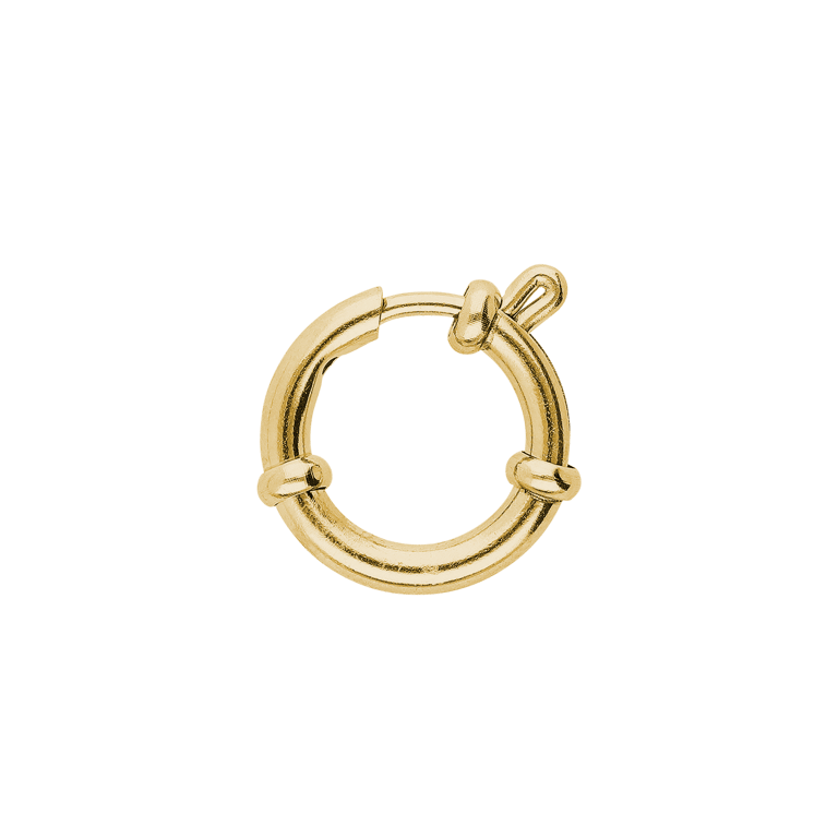 Stainless steel goldplated hanger slot rond 14mm voor dames