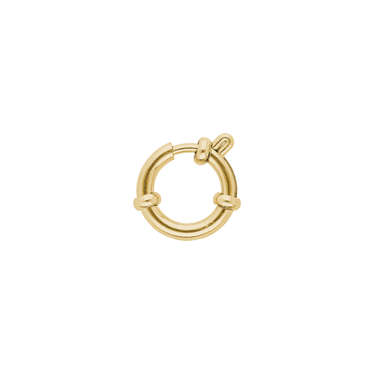 Edelstahl goldbeschichteter Schlitzbügel rund 18 mm für Damen